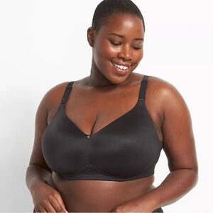 Cacique black back smoothing lightly lined no wire bra size 38D